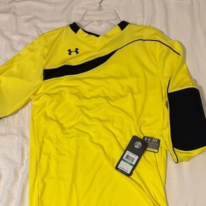 Under Armour kids Yellow and Black Jersey shirt